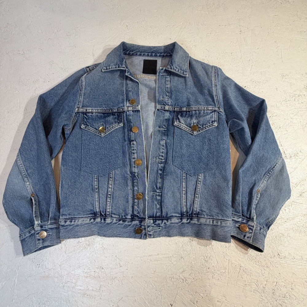 Goldsign Cotton Denim Jacket XS Blue Relaxed Trucker Made in USA